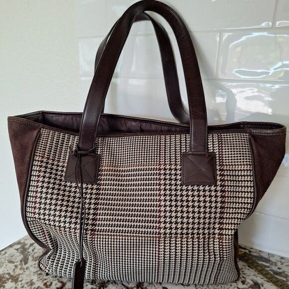 Lauren Ralph‎ Lauren Canvas Suede Bag - Picture 1 of 12